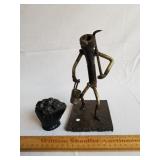 Metal Art Coal Miner 8" H