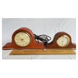 2 Seth Thomas Clocks - Corded Clock Back Damaged