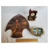 Western, Native American, Wolf Clocks 1 Lot