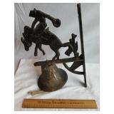 Cast Iron Rodeo Bell 15" H