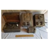 Vintage Telephone Parts & Telegraph Box