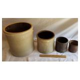 Vintage Crocks - All Cracked or Chipped 1 Lot