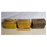 3 Metal Ammo Boxes