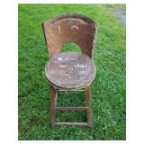 Vintage Metal Stool 33" H
