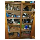 Wooden Cabinet w/ Contents