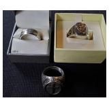 Mens Cross Rings