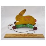 Vintage Rabbit Pull Toy 9 & 1/2" L