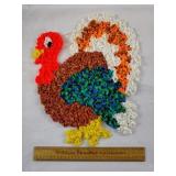 Vintage Melted Popcorn Turkey 15" H