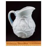 Fenton Glass Satin Pitcher 7" H