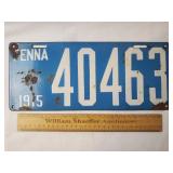 Porcelain 1915 Pa License Plate