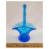 Westmoreland Blue Glass Basket 6 & 3/4