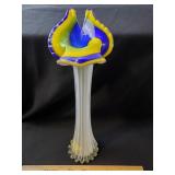 Art Glass Vase 14 & 1/4" H