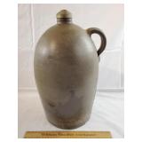 Stoneware Jug 16" H - Drilled & Capped for Lamp