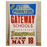 Vintage Kennywood Card Stock Sign 14 x 22"