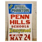 Vintage Kennywood Card Stock Sign 14 x 22"