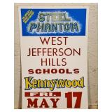 Vintage Kennywood Card Stock Sign 14 x 22"