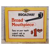 Vintage Broadway Tobacco Pipe Card Stock Sign