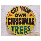 Modern Christmas Tree Metal Sign 13 & 1/2"