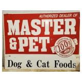 Master & Pet Dog & Cat Food Metal Sign 18 x 24"