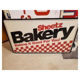 Vintage Sheetz Bakery Plastic Sign 24 x 40"