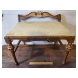 Painted Wood Bench 18 x 26 x 23"