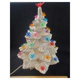 Vintage Ceramic Christmas Tree 13" H - Chipped