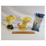 Vintage Pottery Vases 1 Chipped