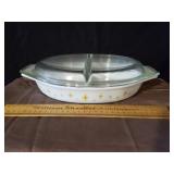 Pyrex Constellation Atomic Starburst Dish w/ Lid