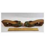 Oriental Carved Wooden Sandals WWII Era