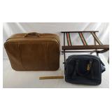 Vintage Luggage w/ Stand
