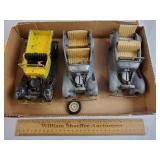 Hubley Toy Cars - Incomplete & Damaged