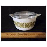 Autumn Floral Pyrex Dish w/ Lid - Lid Chipped