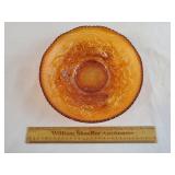 Carnival Glass Footed Bowl 9 & 1/2" W