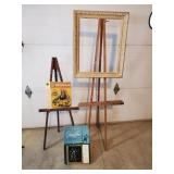 Easels, Frame, Drawing Book & Velvet Art 1 Lot
