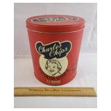 Charles Chips Tin 9 & 1/2" H