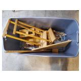 Community Wooden Toy Parts w/ Plastic Tote
