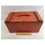 Vintage Wooden Tool Box 14 x 24 x 13"