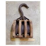 Vintage Block Pulley