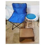 Camp Chair & Stools 1 Lot