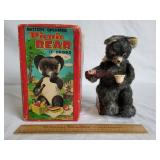 Vintage Battery Operated Drinking Picnic Bear Toy
