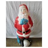 Empire Santa Blow Mold Cracked 34" H