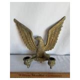 Cast Aluminum Eagle Candle Wall Sconce 10" H