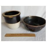 Crock & Stoneware Bowl - Crock Chipped