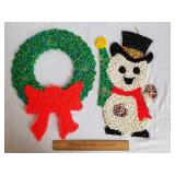 Vintage Christmas Melted Popcorn Frosty & Wreath