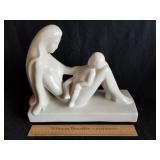 Haeger Pottery Mother & Child Statue 11 & 1/2" H