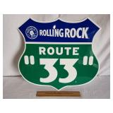 Rolling Rock Beer Metal Sign "33" 22 & 1/2 x 21"