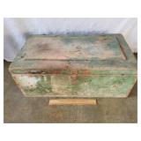 Vintage Wooden Tool Chest 15 & 1/2 x 28 x 11"