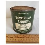 Shawinigan Carbide Tin w/ Contents 4" H
