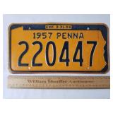 1957 Pennsylvania License Plate