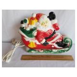 Santa on Sleigh Empire Blow Mold 10" H